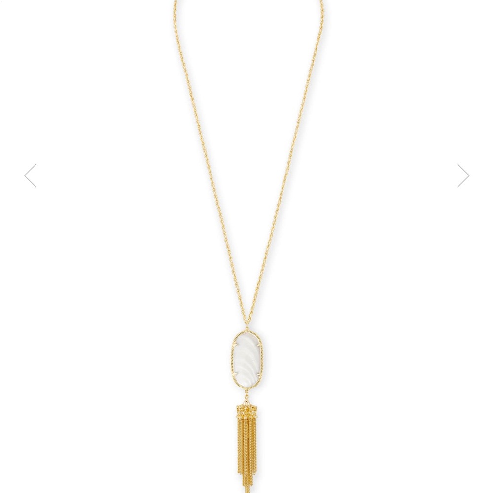 Kendra Scott Gold Rayne Necklace In Ivory Pearl